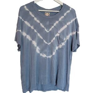 True Self Tye Dye Front Pocket Oversized Blouse  L